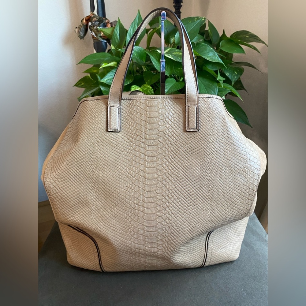 Coach Hadley XL Exotic Python Embossed Leather Du… - image 4